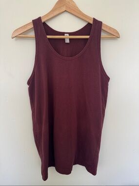 American Apparel Burgundy Sleeveless Tank Top